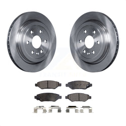 Rear Disc Brake Rotors And Ceramic Pads Kit For Cadillac SRX Saab 9-4X K8T-101681