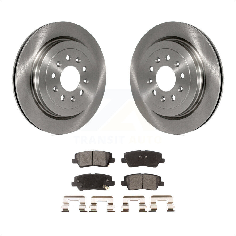 Rear Disc Brake Rotors And Ceramic Pads Kit For Cadillac ATS K8T-101693 by Transit Auto