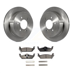 Rear Disc Brake Rotors And Ceramic Pads Kit For Ford F-150 Lincoln Mark LT K8T-101720