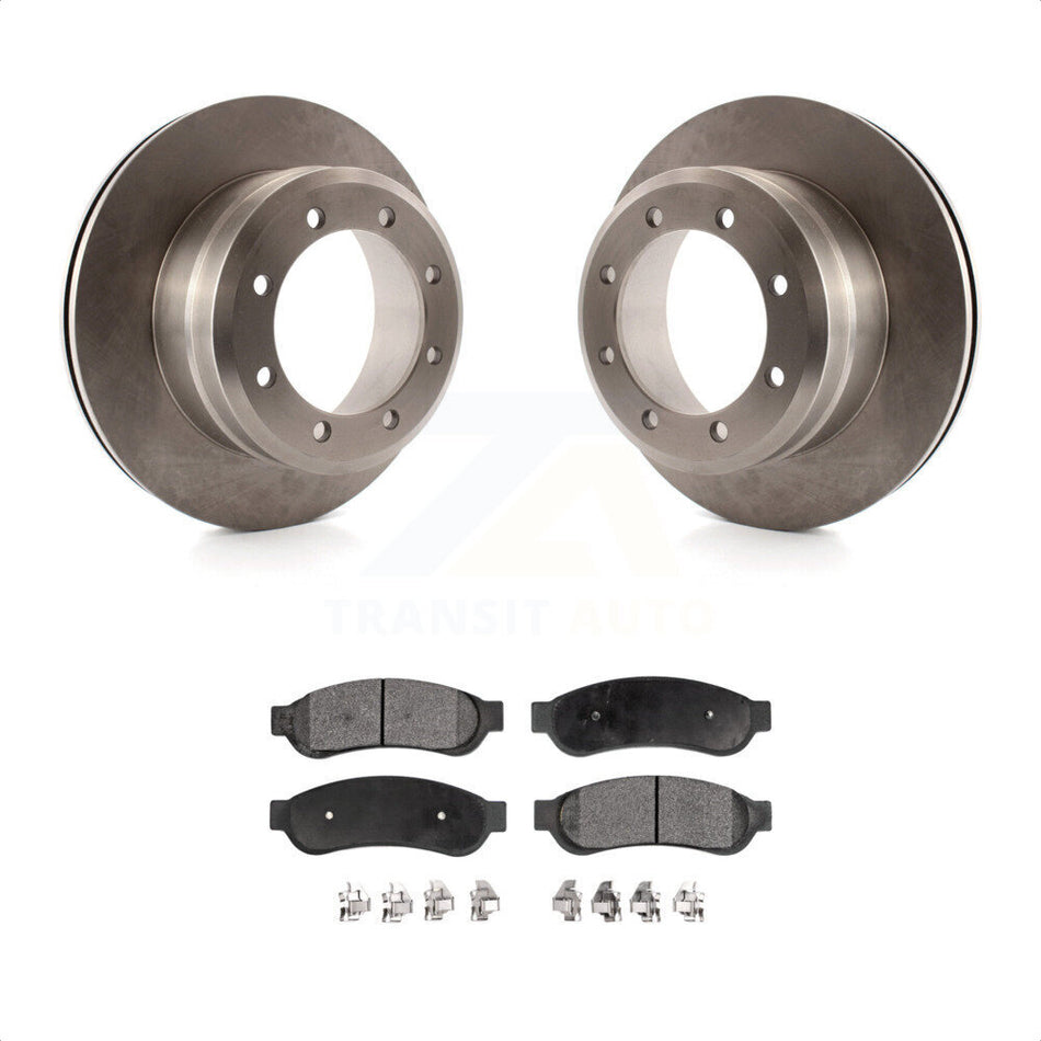 Rear Disc Brake Rotors And Ceramic Pads Kit For Ford F-350 Super Duty F-450 K8T-101729 by Transit Auto