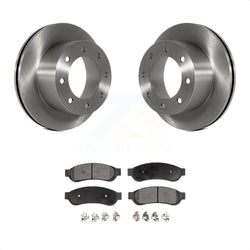 Rear Disc Brake Rotors And Ceramic Pads Kit For Ford F-250 Super Duty F-350 K8T-101737