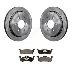 Rear Disc Brake Rotors And Ceramic Pads Kit For 2007-2017 Ford Expedition Lincoln Navigator K8T-101738