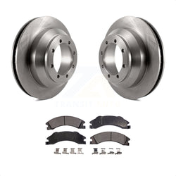 Rear Disc Brake Rotors And Ceramic Pads Kit For Ford E-350 Super Duty Econoline With Dual Wheels K8T-101741