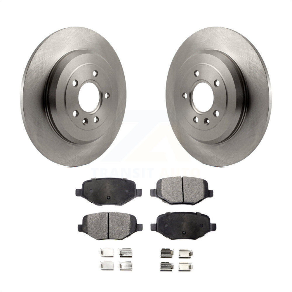 Rear Disc Brake Rotors And Ceramic Pads Kit For Ford Explorer Edge Taurus Flex Lincoln MKX MKS MKT K8T-101743 by Transit Auto