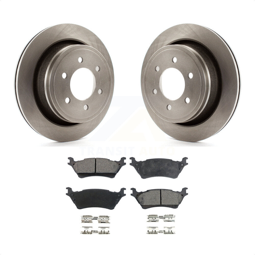 Rear Disc Brake Rotors And Ceramic Pads Kit For Ford F-150 K8T-101748 by Transit Auto