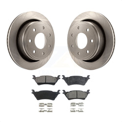 Rear Disc Brake Rotors And Ceramic Pads Kit For 2012-2014 Ford F-150 With 7 Lug Wheels K8T-101749