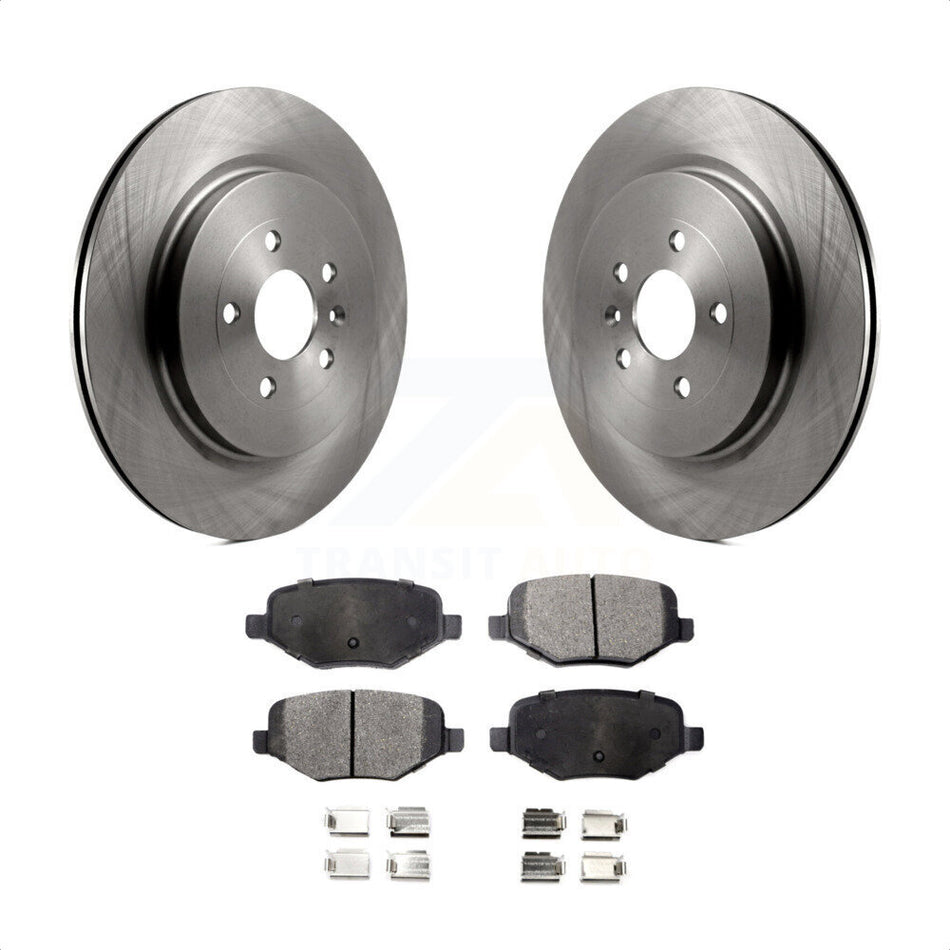 Rear Disc Brake Rotors And Ceramic Pads Kit For Ford Explorer Police Interceptor Utility Lincoln MKS Flex Taurus MKT K8T-101750 by Transit Auto