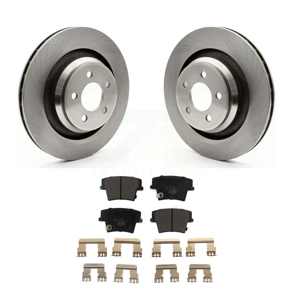 Rear Disc Brake Rotors And Ceramic Pads Kit For 2015 Dodge Charger R T Scat Pack with 6.4L K8T-101782 by Transit Auto