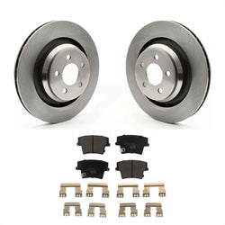 Rear Disc Brake Rotors And Ceramic Pads Kit For 2015 Dodge Charger R T Scat Pack with 6.4L K8T-101782