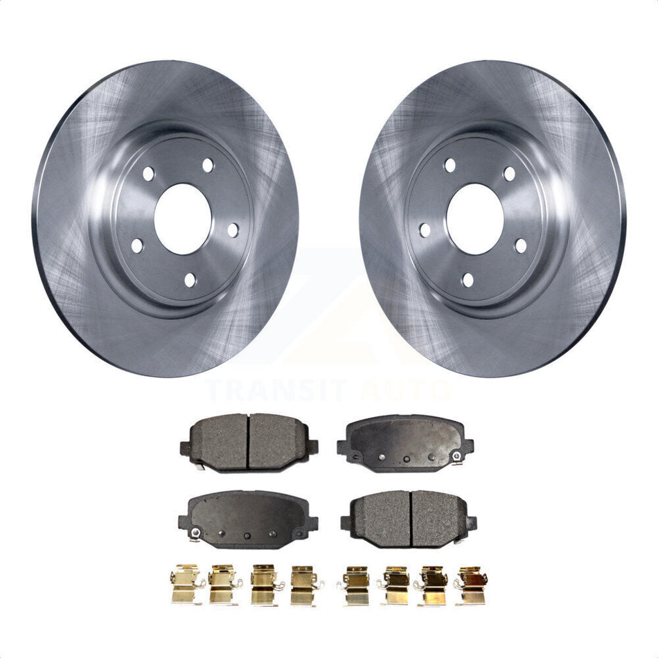 Rear Disc Brake Rotors And Ceramic Pads Kit For Dodge Grand Caravan Journey Chrysler Town & Country Ram C/V Volkswagen Routan K8T-101801 by Transit Auto