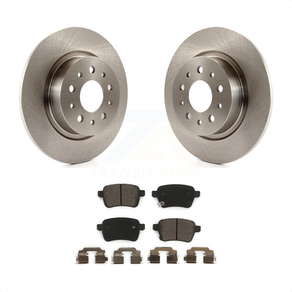 Rear Disc Brake Rotors And Ceramic Pads Kit For 2014-2020 Fiat 500L K8T-101807 by Transit Auto