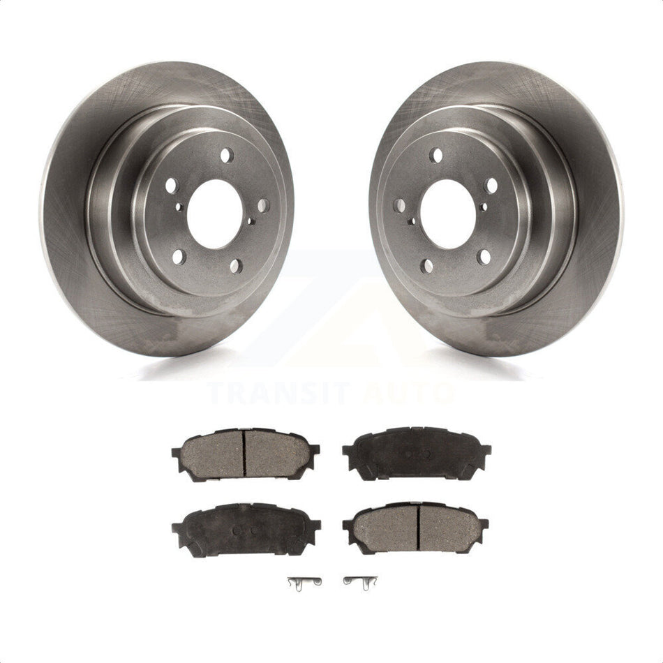 Rear Disc Brake Rotors And Ceramic Pads Kit For Subaru Forester Impreza Saab 9-2X K8T-101810 by Transit Auto