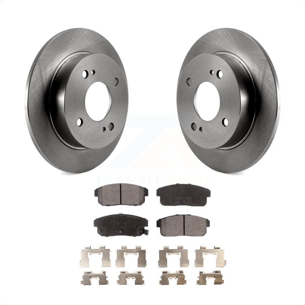 Rear Disc Brake Rotors And Ceramic Pads Kit For Nissan Sentra Infiniti G20 INFINITI K8T-101821 by Transit Auto