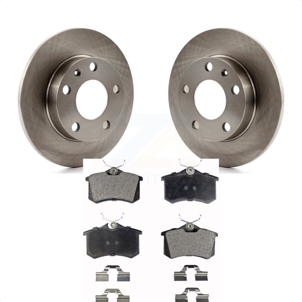 Rear Disc Brake Rotors And Ceramic Pads Kit For Audi A4 S4 K8T-101824 by Transit Auto