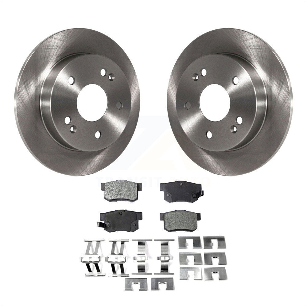 Rear Disc Brake Rotors And Ceramic Pads Kit For 1997-2001 Honda Prelude K8T-101833 by Transit Auto