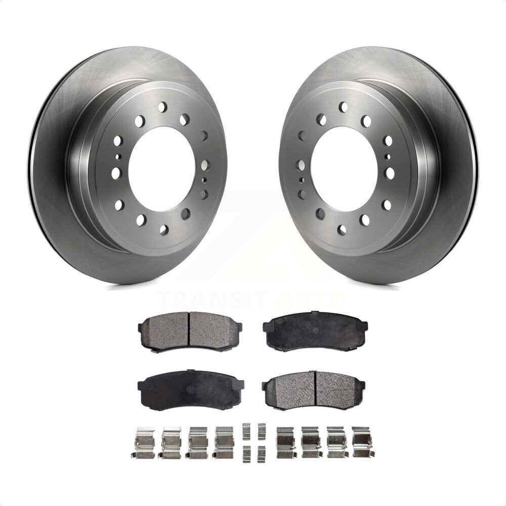 Rear Disc Brake Rotors And Ceramic Pads Kit For Toyota 4Runner Sequoia FJ Cruiser Lexus GX470 K8T-101846 by Transit Auto