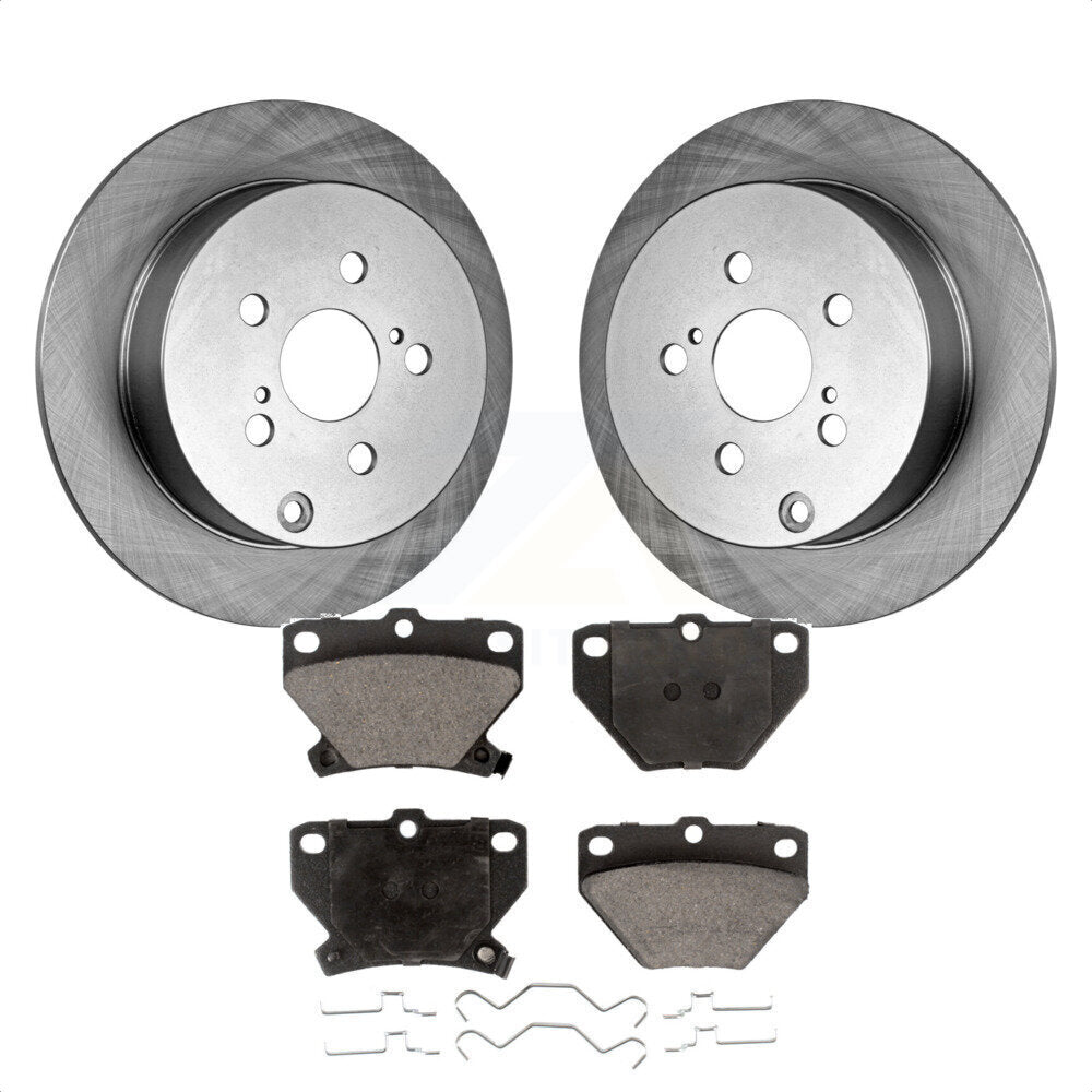 Rear Disc Brake Rotors And Ceramic Pads Kit For Toyota Corolla Matrix Pontiac Vibe Celica K8T-101848 by Transit Auto