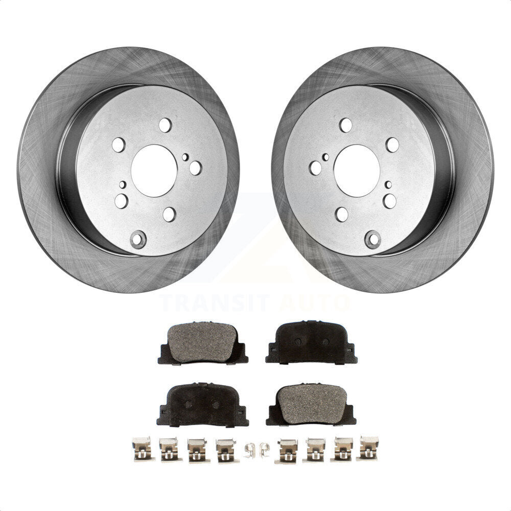 Rear Disc Brake Rotors And Ceramic Pads Kit For 2005-2010 Scion tC K8T-101849 by Transit Auto