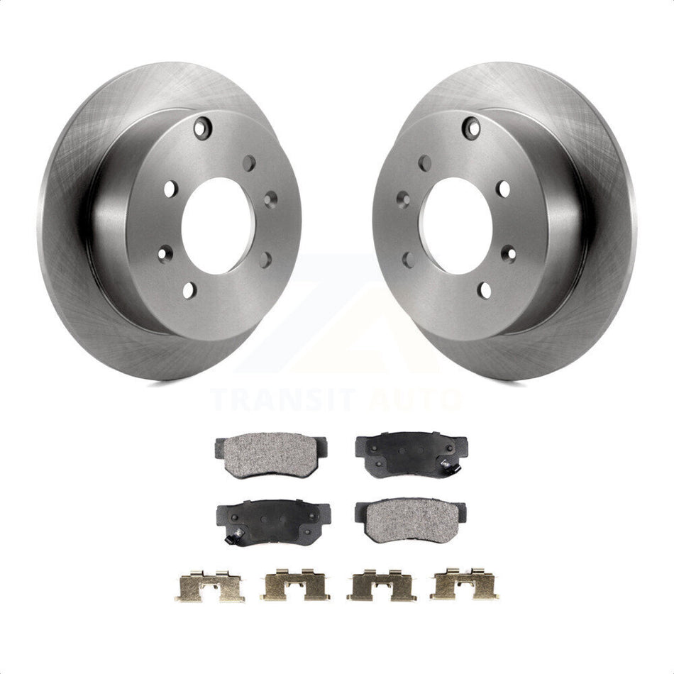 Rear Disc Brake Rotors And Ceramic Pads Kit For Hyundai Sonata Kia Optima Magentis K8T-101866 by Transit Auto