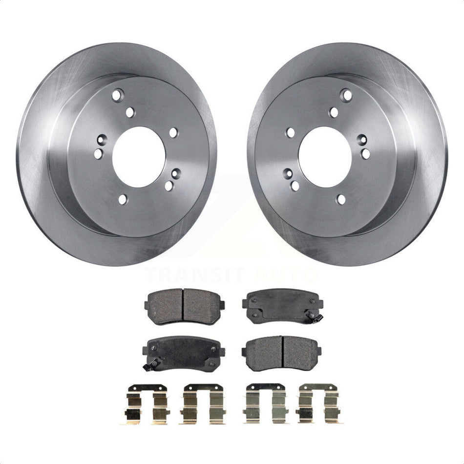 Rear Disc Brake Rotors And Ceramic Pads Kit For Hyundai Tucson Kia Sportage AWD K8T-101873 by Transit Auto