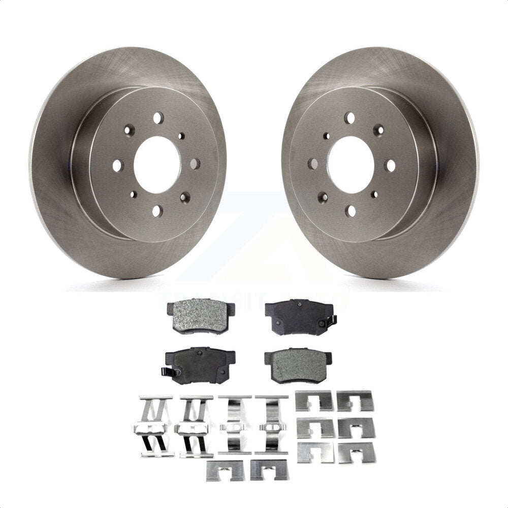 Rear Disc Brake Rotors And Ceramic Pads Kit For Honda Civic Acura EL K8T-101896 by Transit Auto