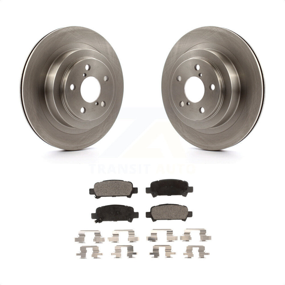 Rear Disc Brake Rotors And Ceramic Pads Kit For Subaru Legacy K8T-101930 by Transit Auto