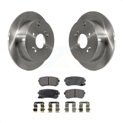 Rear Disc Brake Rotors And Ceramic Pads Kit For 2006-2010 Hyundai Accent Kia Rio Rio5 K8T-101946