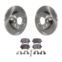 Rear Disc Brake Rotors And Ceramic Pads Kit For Volkswagen Jetta Rabbit Audi A3 Quattro K8T-101950