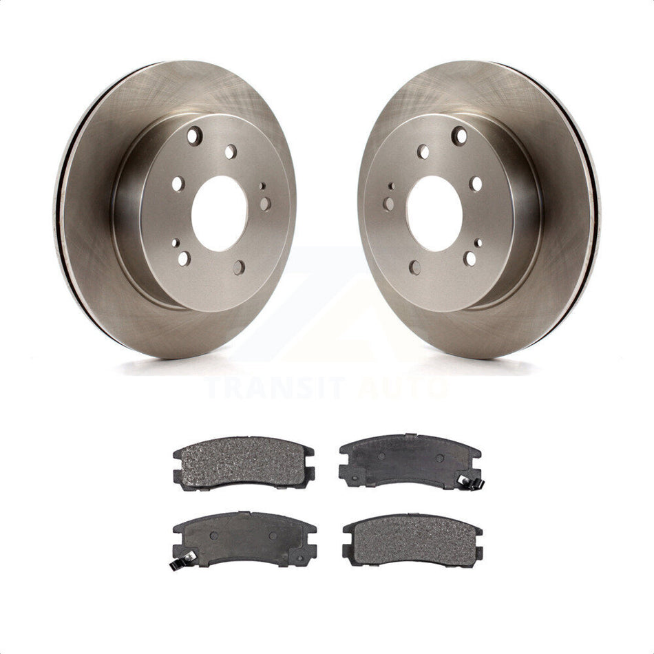 Rear Disc Brake Rotors And Ceramic Pads Kit For 2007 Mitsubishi Galant Ralliart K8T-101954 by Transit Auto