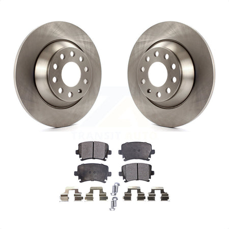 Rear Disc Brake Rotors And Ceramic Pads Kit For Audi A6 Quattro With 302mm Diameter Rotor K8T-101958 by Transit Auto