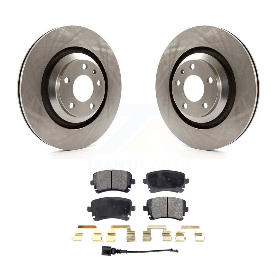 Rear Disc Brake Rotors And Ceramic Pads Kit For Audi A6 Quattro With 330mm Diameter Rotor K8T-101977 by Transit Auto