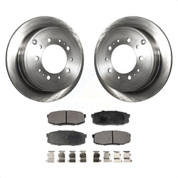Rear Disc Brake Rotors And Ceramic Pads Kit For Toyota Tundra Sequoia Lexus LX570 Land Cruiser K8T-101988