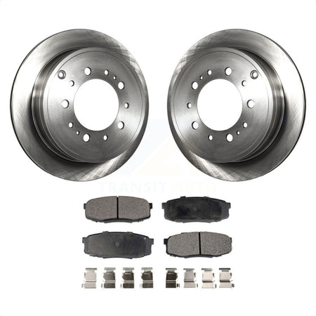 Rear Disc Brake Rotors And Ceramic Pads Kit For Toyota Tundra Sequoia Lexus LX570 Land Cruiser K8T-101988 by Transit Auto