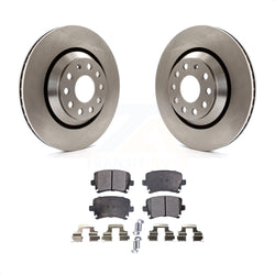 Rear Disc Brake Rotors And Ceramic Pads Kit For Volkswagen CC Passat GTI Golf R R32 Audi TTS Quattro K8T-101989