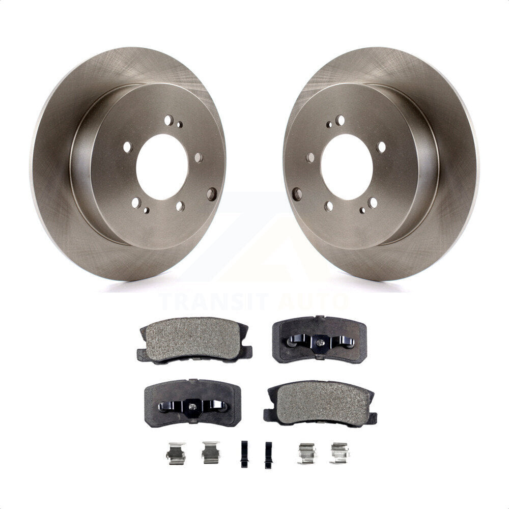 Rear Disc Brake Rotors And Ceramic Pads Kit For Mitsubishi Lancer Outlander K8T-101994 by Transit Auto