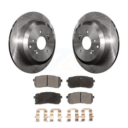 Rear Disc Brake Rotors And Ceramic Pads Kit For 2007-2012 Hyundai Veracruz K8T-101995