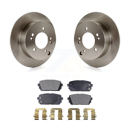 Rear Disc Brake Rotors And Ceramic Pads Kit For 2007-2012 Kia Rondo K8T-101996 by Transit Auto