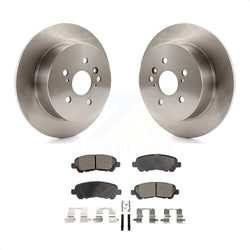 Rear Disc Brake Rotors And Ceramic Pads Kit For 2008-2013 Toyota Highlander K8T-102003