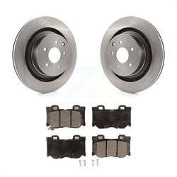 Rear Disc Brake Rotors And Ceramic Pads Kit For INFINITI G37 Nissan 370Z Q60 Z K8T-102011