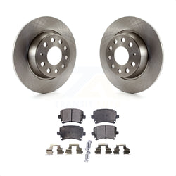 Rear Disc Brake Rotors And Ceramic Pads Kit For Volkswagen Jetta Passat GTI Eos Audi A3 Quattro Golf K8T-102015