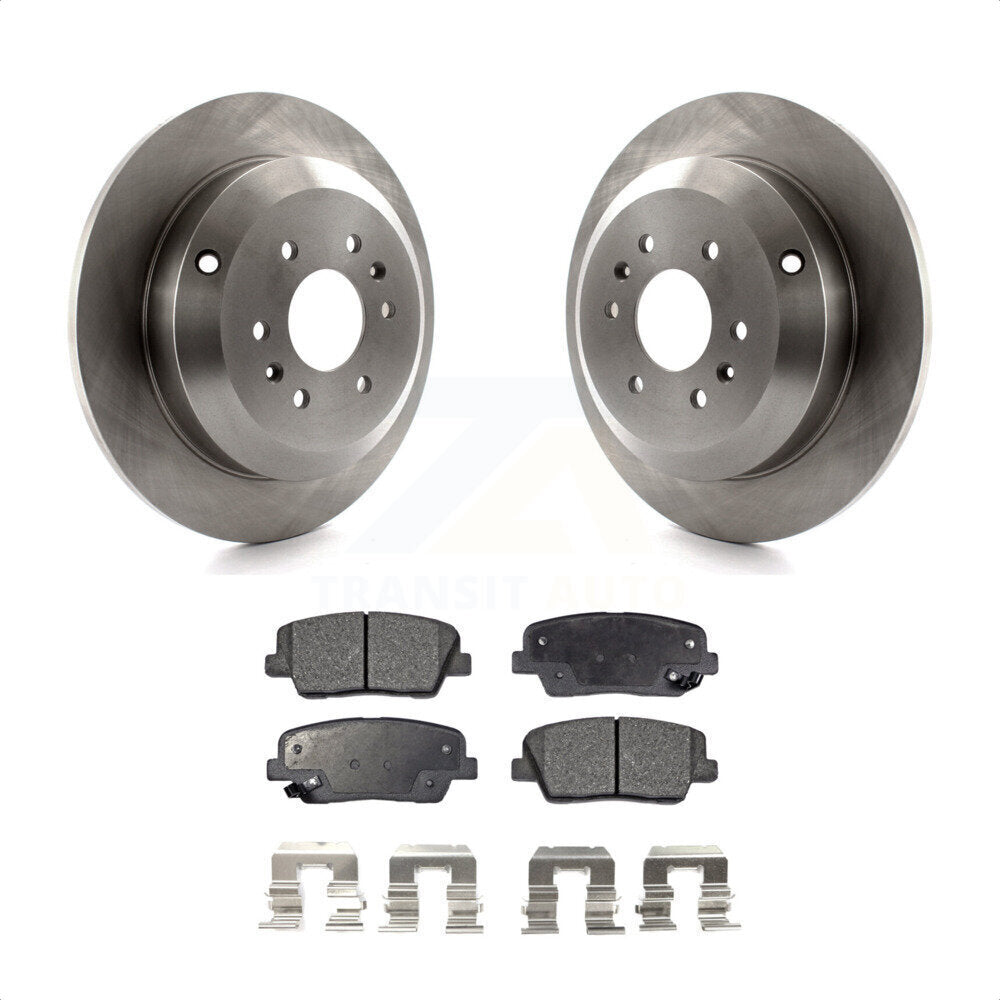 Rear Disc Brake Rotors And Ceramic Pads Kit For 2009-2011 Kia Borrego K8T-102026 by Transit Auto