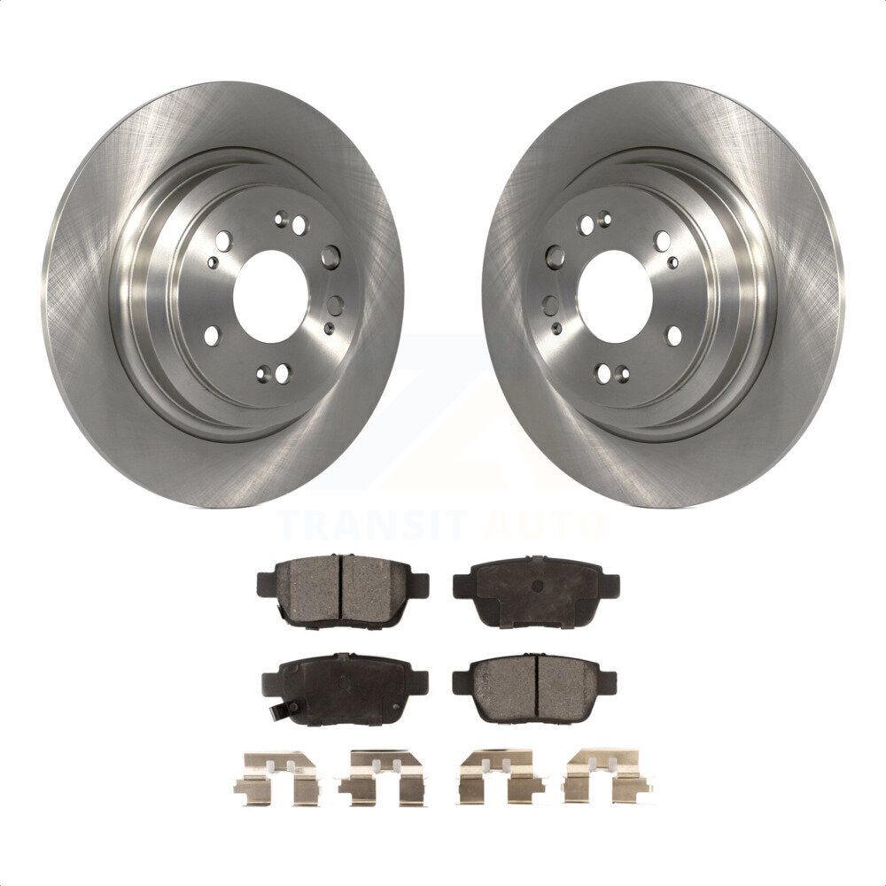 Rear Disc Brake Rotors And Ceramic Pads Kit For 2009-2014 Acura TL K8T-102027 by Transit Auto