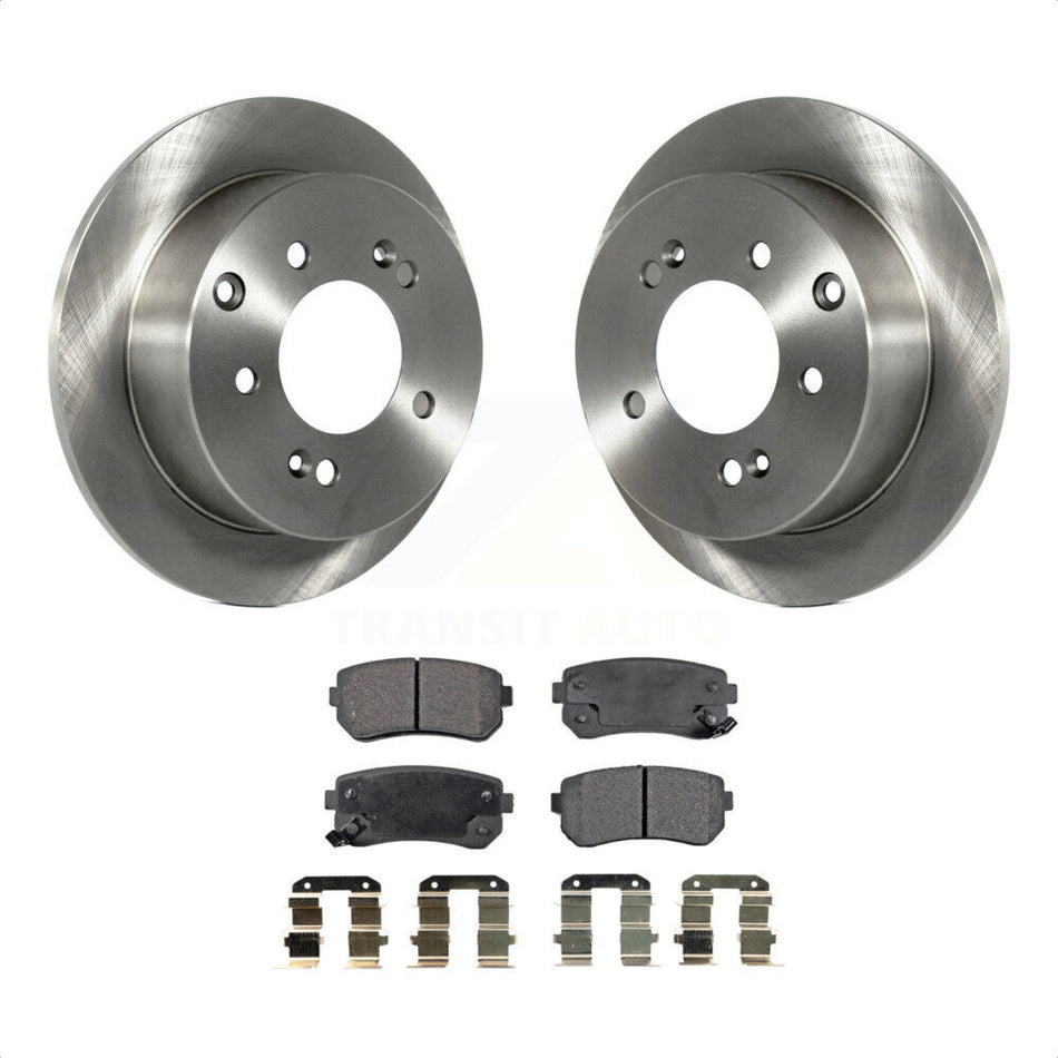 Rear Disc Brake Rotors And Ceramic Pads Kit For Kia Forte Koup Forte5 K8T-102029 by Transit Auto