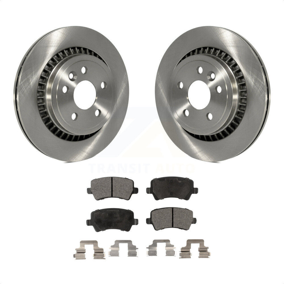 Rear Disc Brake Rotors And Ceramic Pads Kit For 2010-2017 Volvo XC60 K8T-102034 by Transit Auto