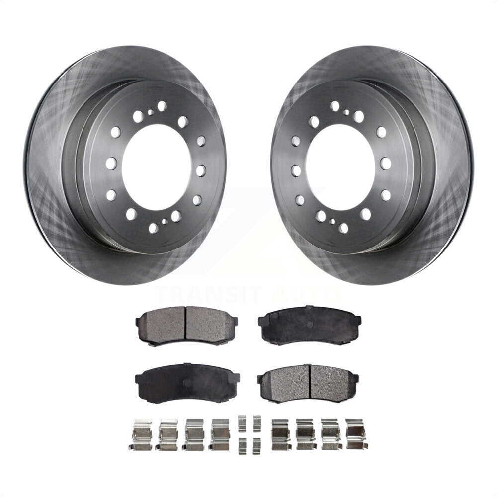 Rear Disc Brake Rotors And Ceramic Pads Kit For Toyota 4Runner Lexus GX460 FJ Cruiser K8T-102035 by Transit Auto