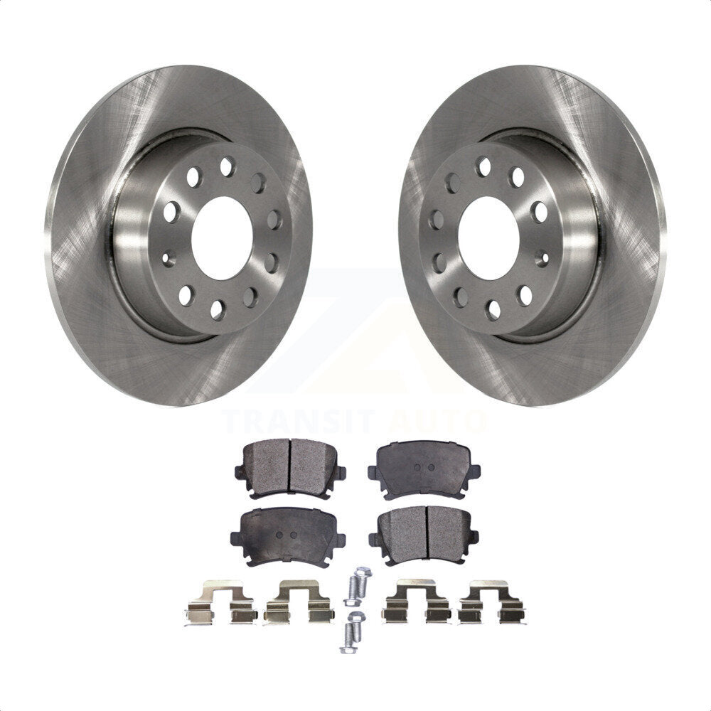 Rear Disc Brake Rotors And Ceramic Pads Kit For Volkswagen GTI K8T-102041 by Transit Auto