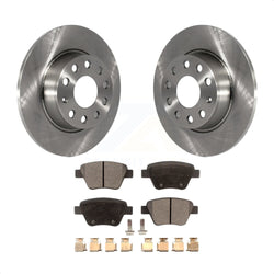 Rear Disc Brake Rotors And Ceramic Pads Kit For Volkswagen Jetta Passat Beetle Golf GTI Eos Audi A3 Quattro K8T-102042