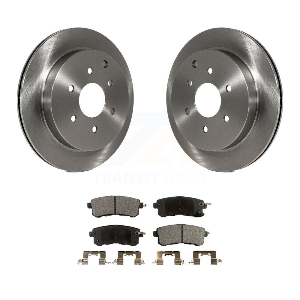 Rear Disc Brake Rotors And Ceramic Pads Kit For INFINITI Nissan Armada QX80 QX56 K8T-102046 by Transit Auto