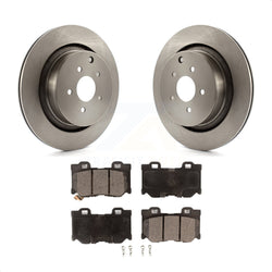 Rear Disc Brake Rotors And Ceramic Pads Kit For INFINITI Q50 M37 Q60 Q70 Q70L QX70 M56 FX50 K8T-102059