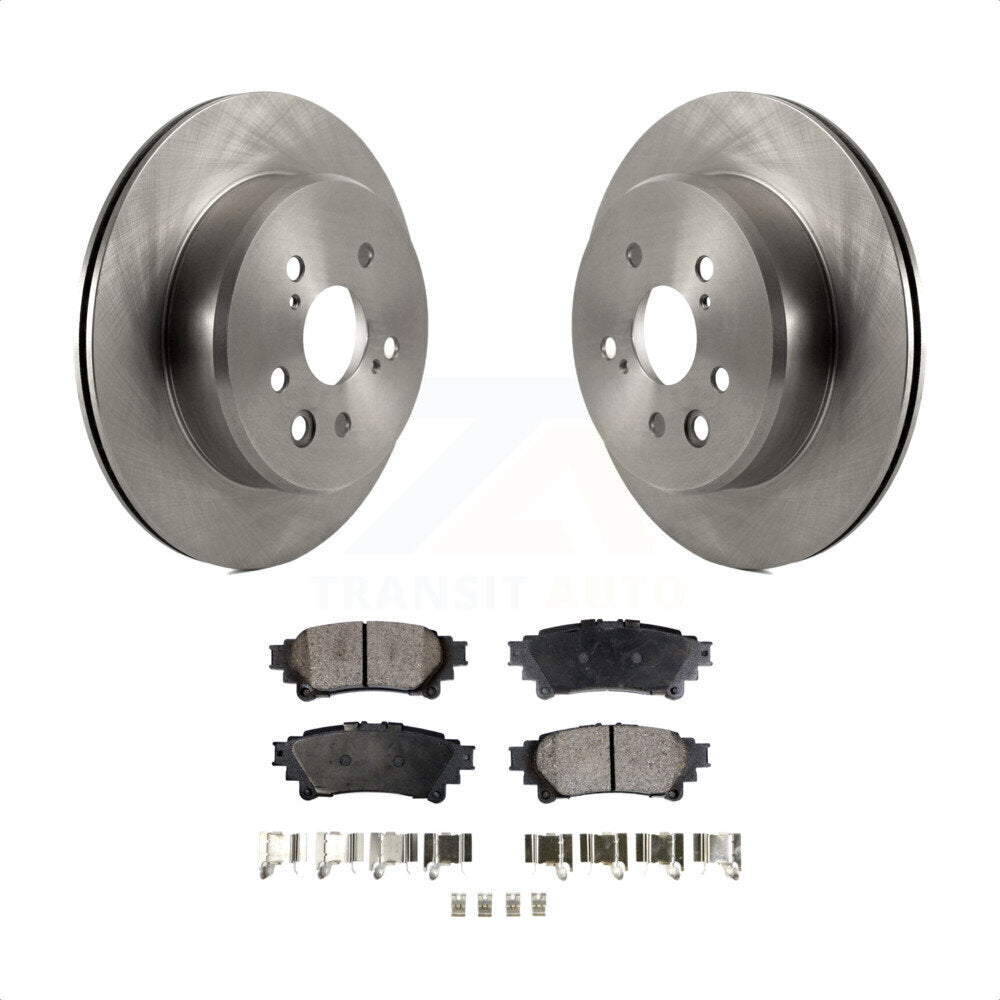 Rear Disc Brake Rotors And Ceramic Pads Kit For Lexus GS350 IS300 IS200t IS350 RC350 RC300 RC200t GS300 GS200t GS450h K8T-102074 by Transit Auto